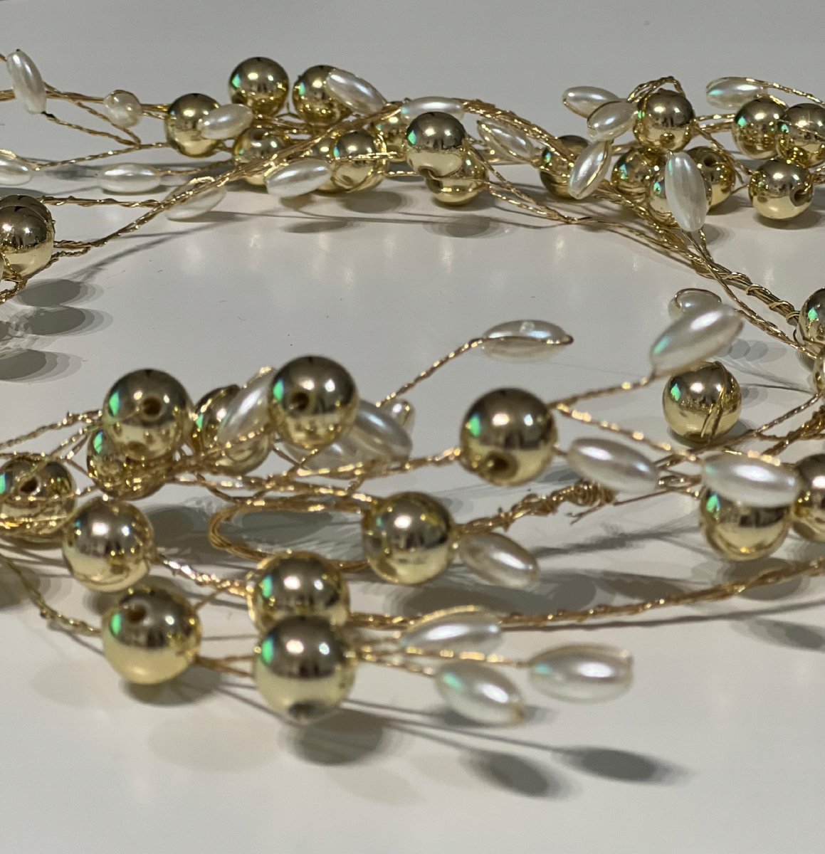 DŁUGA GAŁĄZKA GIRLANDA DEKORACJA KORALIKI 120CM