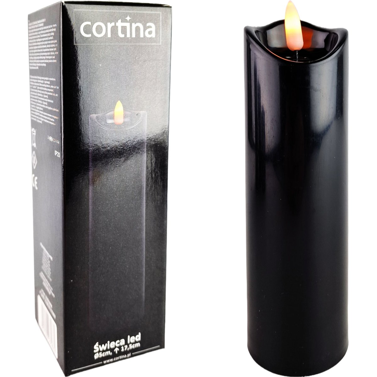 ŚWIECZKA WKŁAD DO ZNICZA EFEKT PŁOMIENIA 17,5 cm