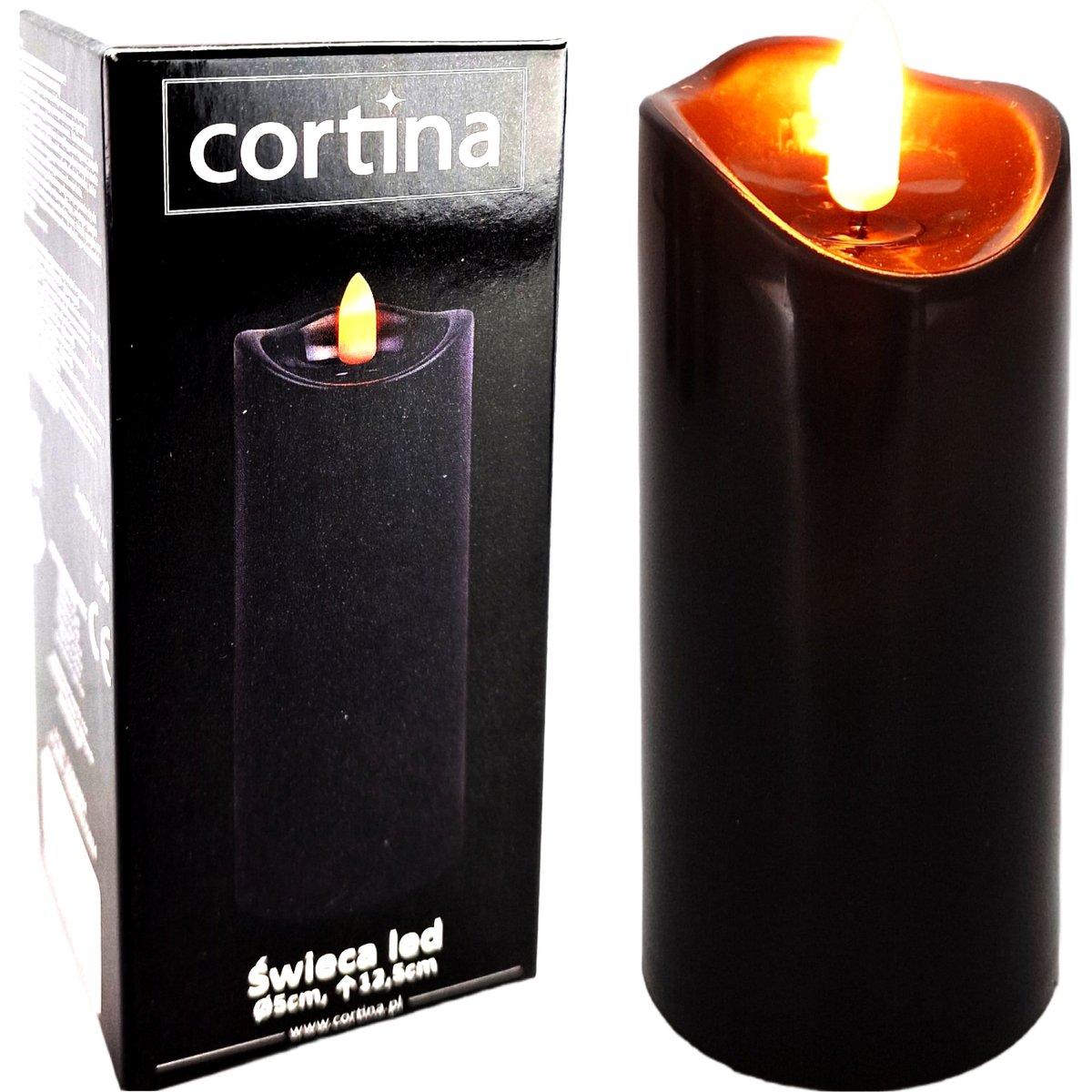 ŚWIECZKA WKŁAD DO ZNICZA EFEKT PŁOMIENIA 12,5 cm