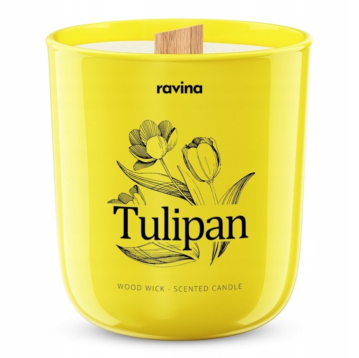 RAVINA Tulipan - Sojowa Świeca Zapachowa w szkle