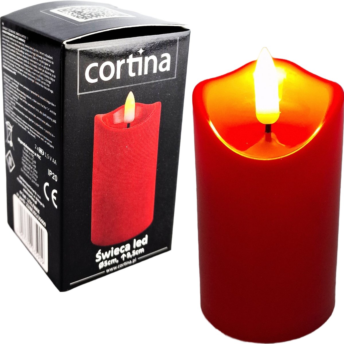 ŚWIECZKA WKŁAD DO ZNICZA EFEKT PŁOMIENIA świeczka 9,5 cm