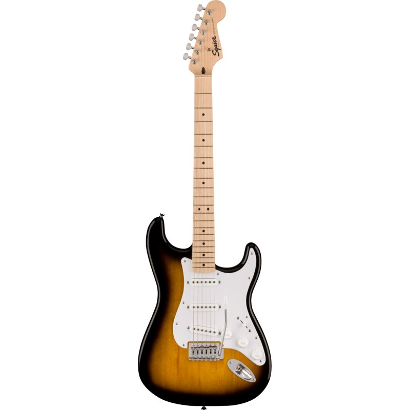 Squier Sonic Stratocaster Maple Fingerboard White Pickguard 2-Color Sunburst