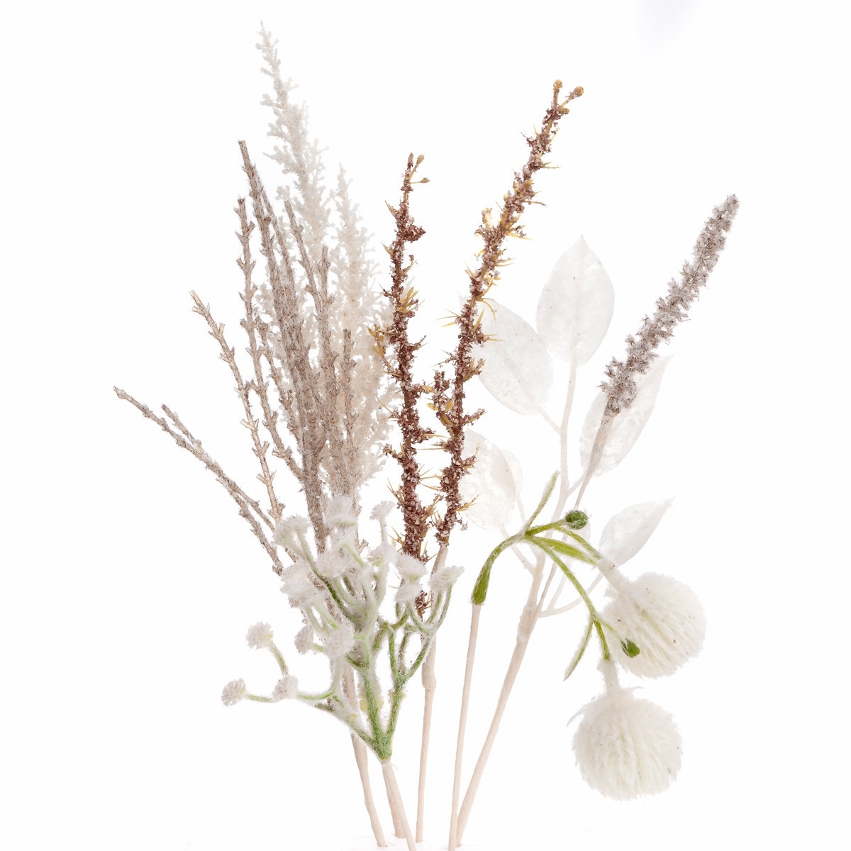 GAŁAZKI BOHO 26 CM 6 SZT. NEUTRALNE