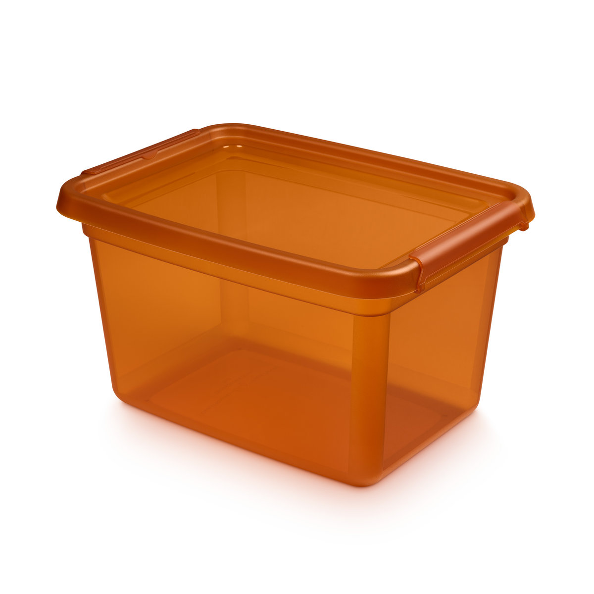 POJEMNIK PUDEŁKO Z POKRYWĄ ORGANIZER 15L POMARAŃCZOWY