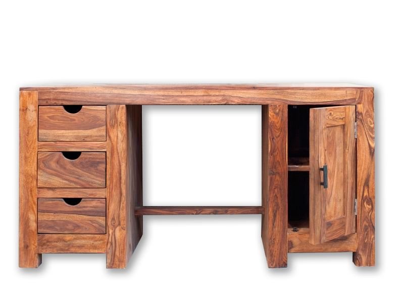 Biurko drewniane (1+3, gł. 60cm) PU Brown