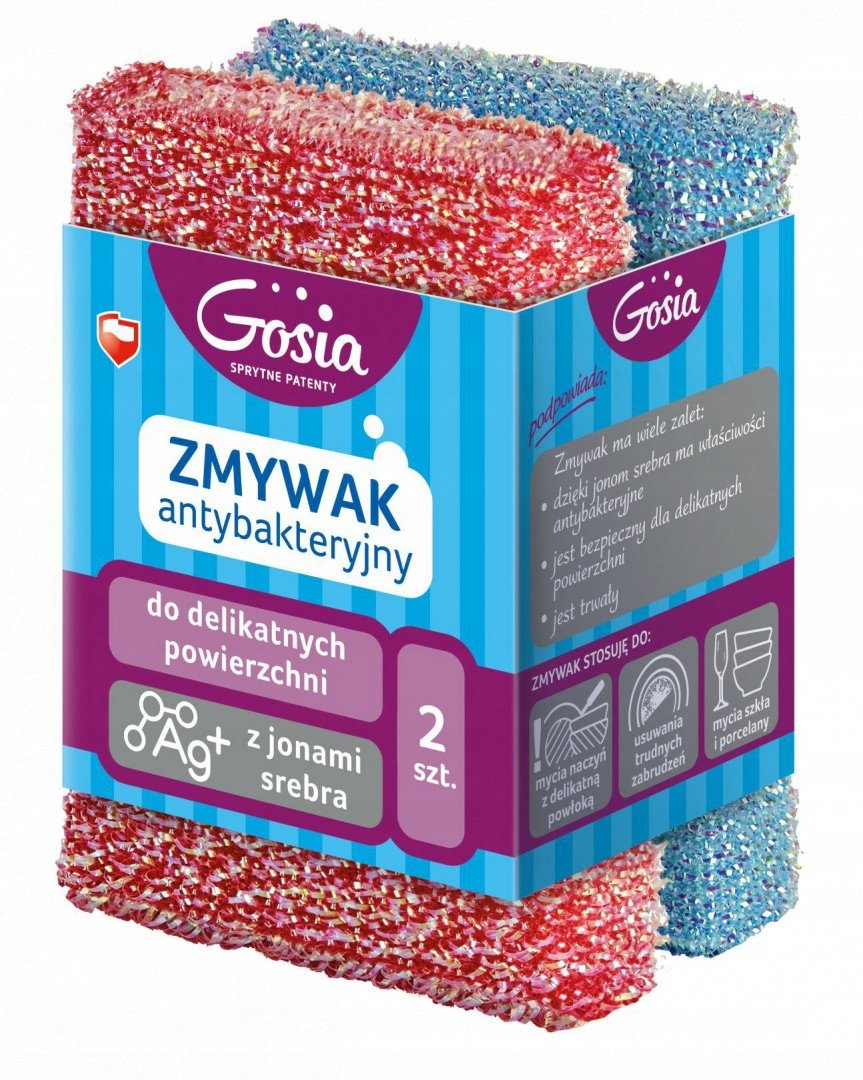 GOSIA Zmywak antybakteryjny delikatne powierzchnie 2 szt.