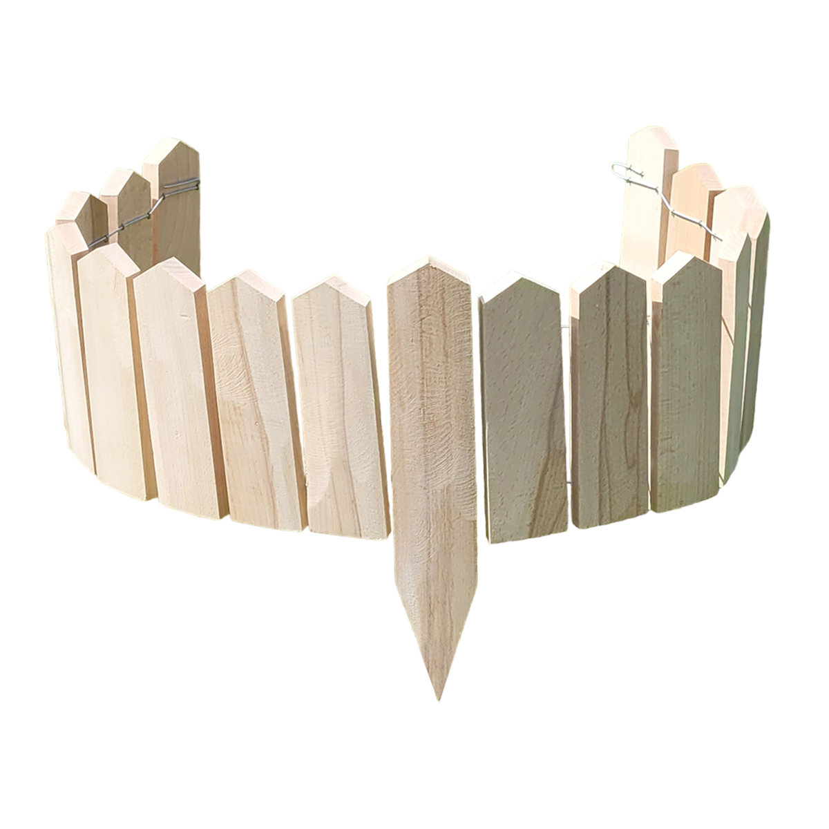 Palisada - ogrodzenie drewniane 120x20cm - naturalny nie malowany