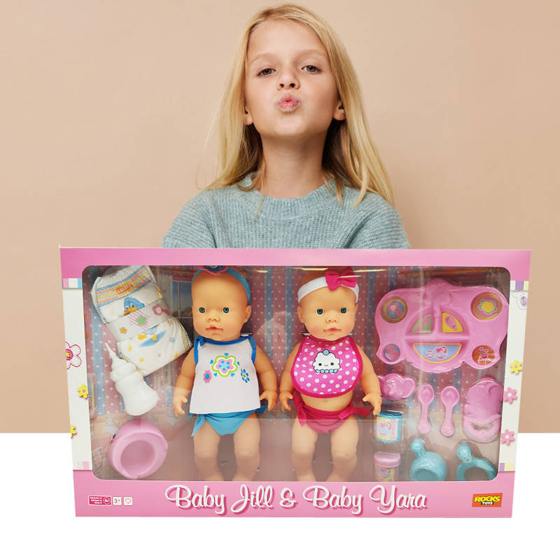 Zestaw 2 Lalek Bobasów z Akcesoriami Baby Jill i Baby Yara