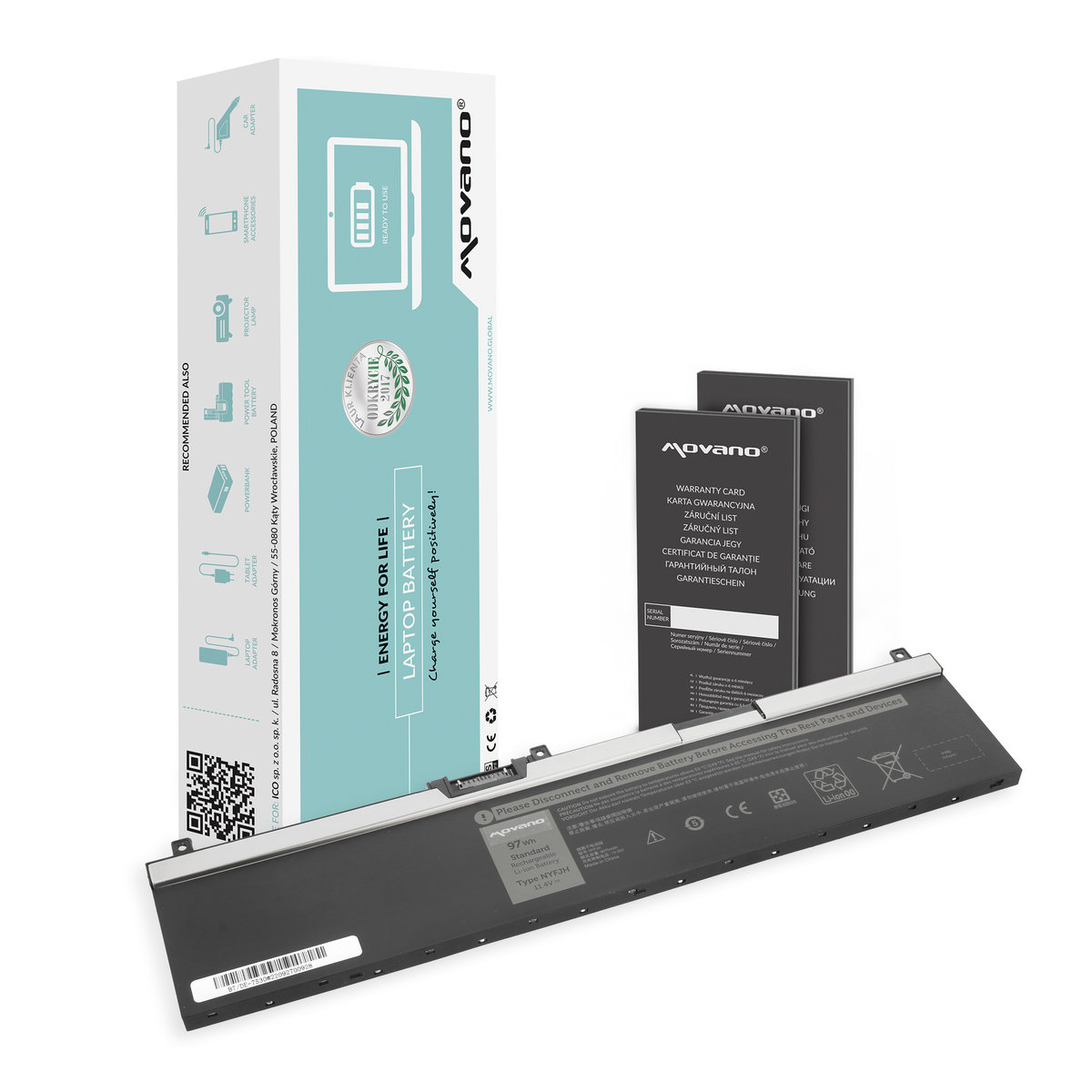 Bateria Movano do Dell Precision 7530, 7540, 7730 NYFJH