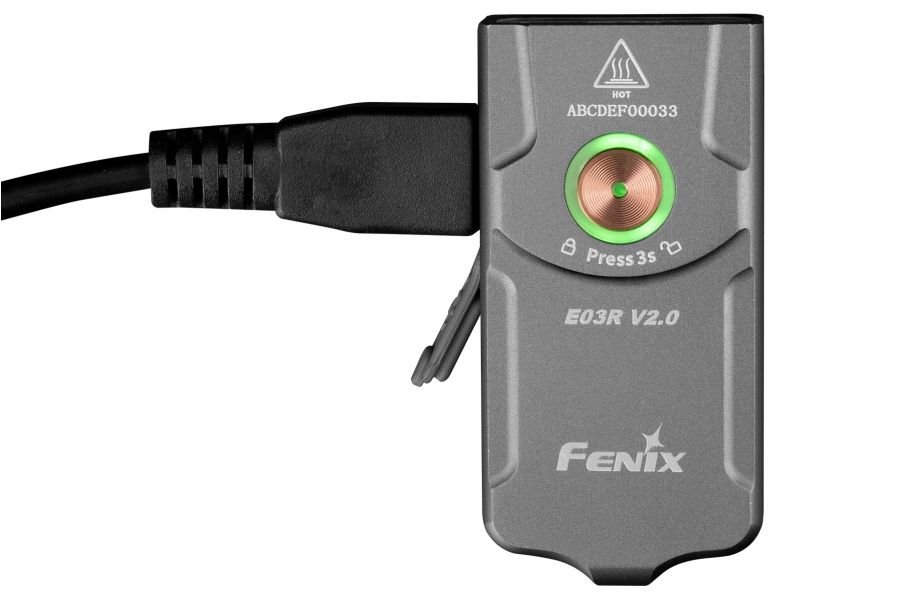 Fenix E03RV20GREY - LED Latarka akumulatorowa LED/USB IP66 500 lm 30 h