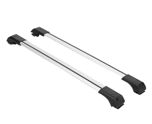 BREMER SITZBEZÜGE Bagażnik dachowy, poprzeczki kompatybilne z relingami dachowymi do Renault Megane 2 od 2002-2009 w kolorze szarym V1