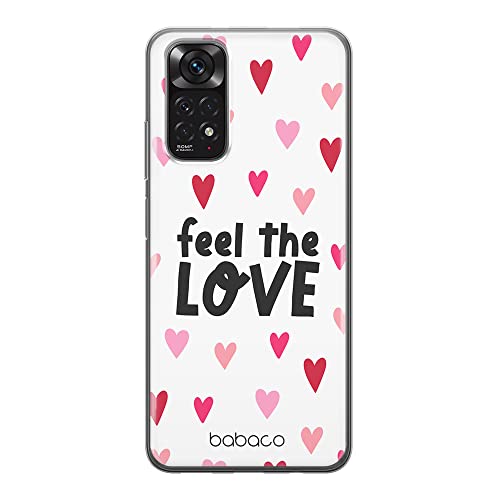ERT GROUP etui na telefon Xiaomi REDMI NOTE 11S 4G / REDMI NOTE 11 4G, case oryginalny i oficjalnie licencjonowany przez Babaco, wzór Feel the love 001, plecki z TPU częściowo przeźroczyste