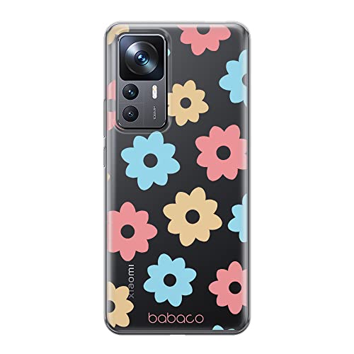 ERT GROUP etui na telefon Xiaomi 12T/12T pro/K50 Ultra, case oryginalny i oficjalnie licencjonowany przez Babaco, wzór Flowers 011, optymalnie dopasowane, plecki z TPU częściowo przeźroczyste