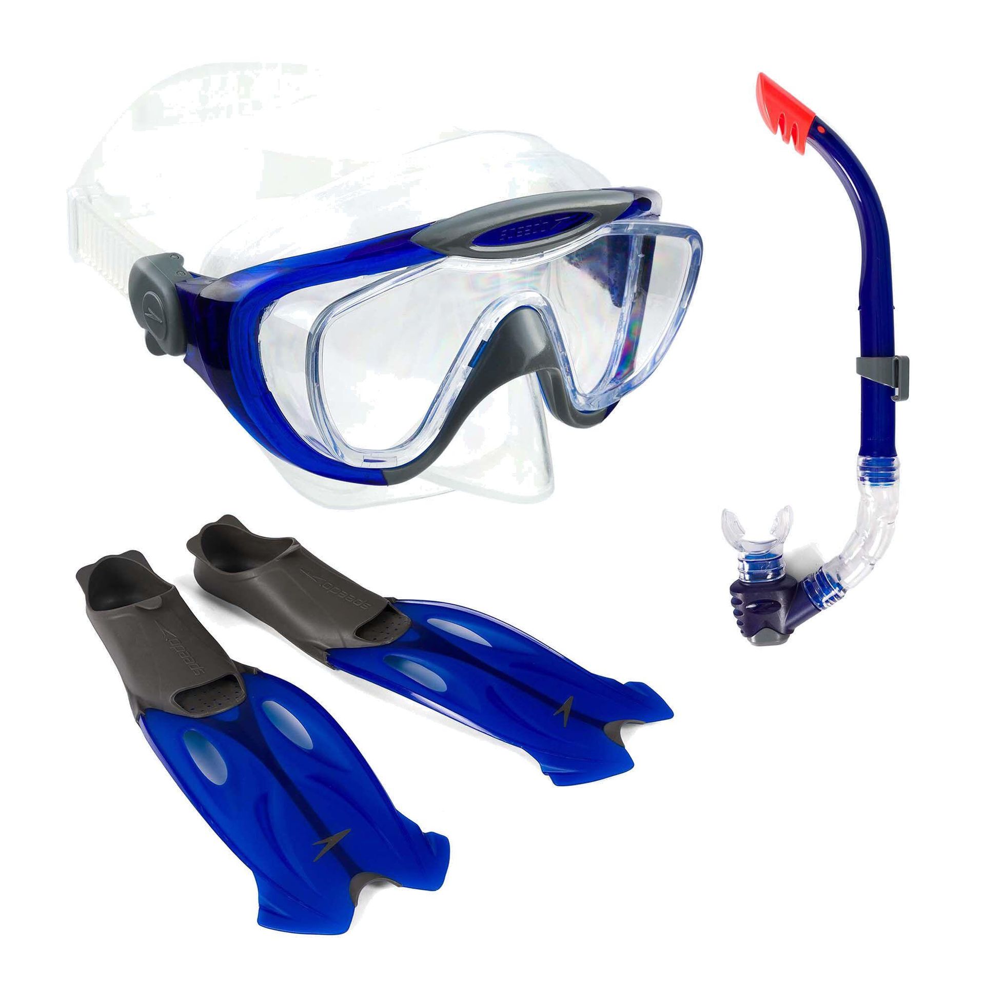 Speedo Zestaw Glide Mask Snorkel Fin Blue/White 37/38