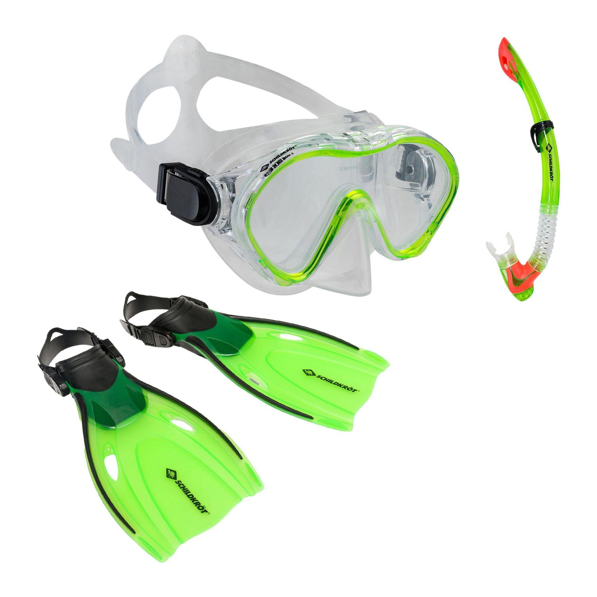 Schildkröt Funsports dzieci Bermuda fajka do nurkowania zestaw, zielony, 27-32 940001