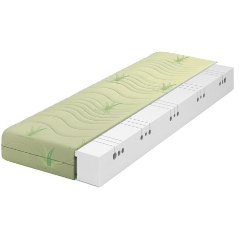 Materac z pianki z pokrowcem aloe vera 180x200 S3-T88