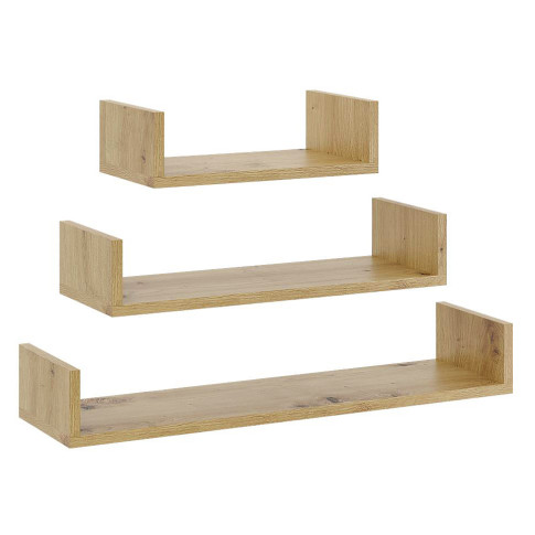Zestaw 3 półek ściennych w kolorze dąb artisan M7-R98