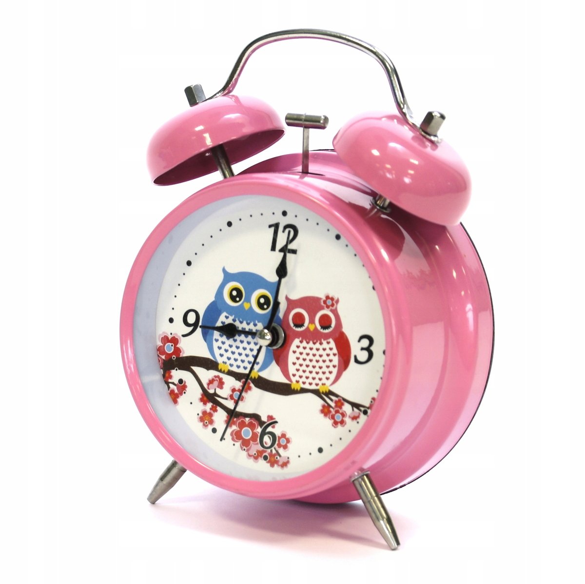 Metalowy Zegar Z Budzikiem Dla Dzieci Sowa Sówka