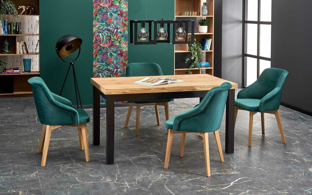 Tiago stół rozkładany 140-220/80 blat: dąb lancelo