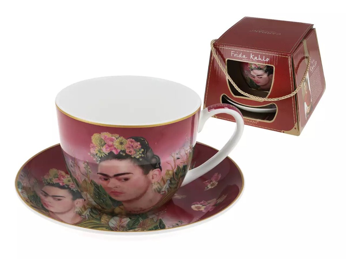 Filiżanka ze spodkiem - F. Kahlo, autoportret