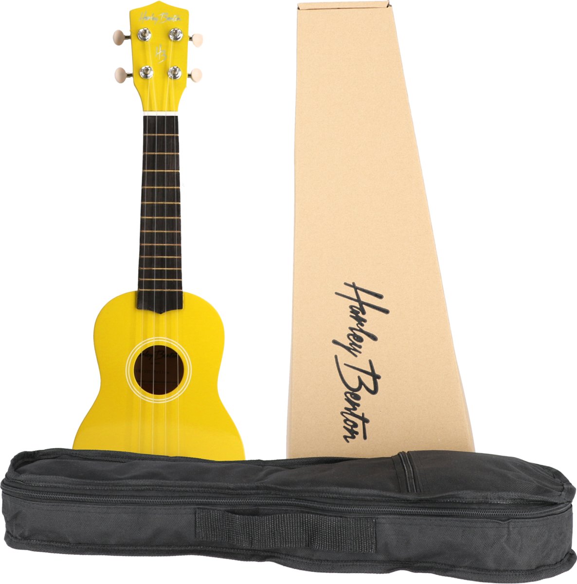 Ukulele sopranowe UK-12 Żółte z pokrowcem Harley Benton
