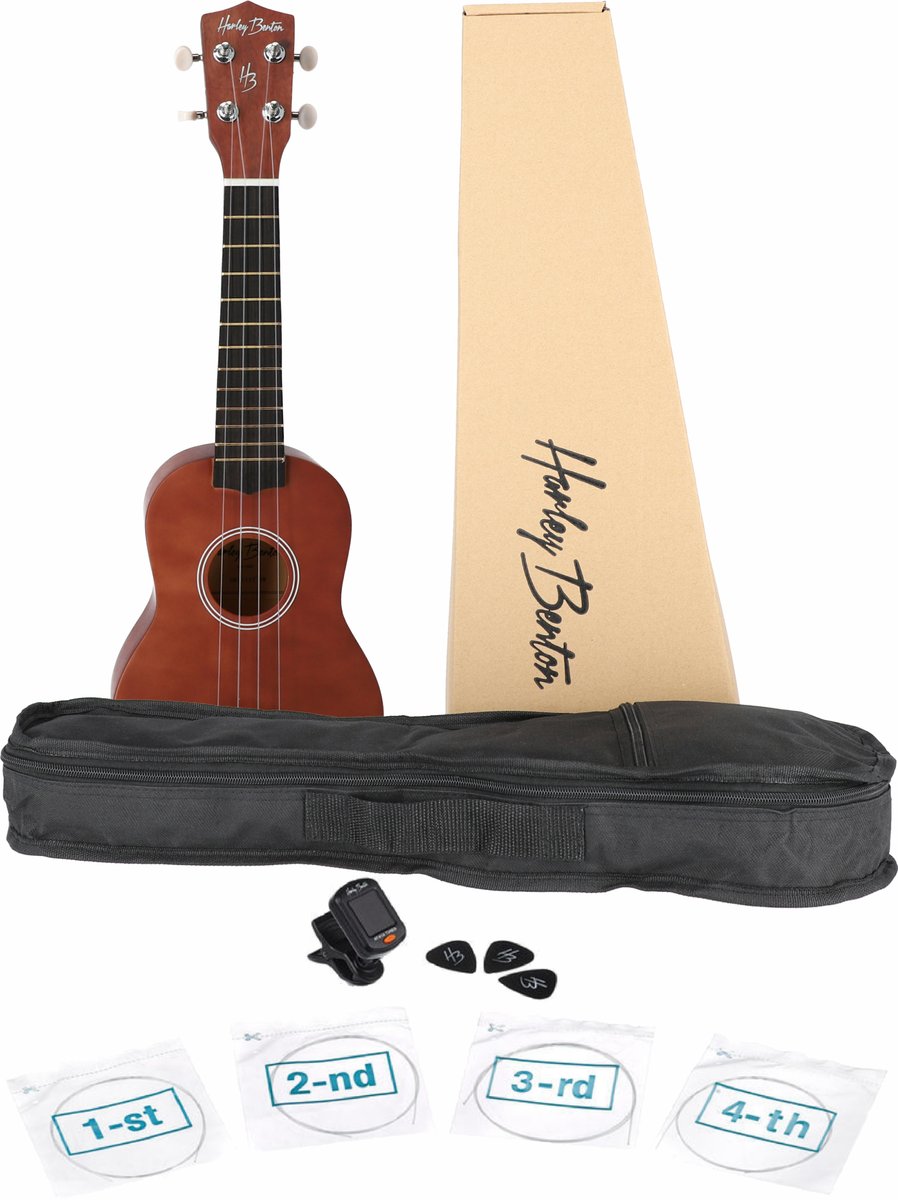 Ukulele sopranowe Harley Benton UK-11DW Zestaw Brązowe