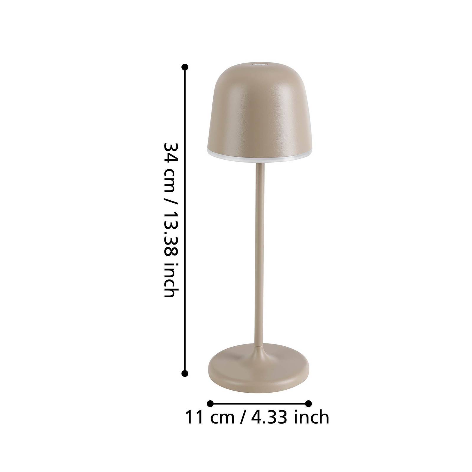 EGLO Lampa stołowa LED Mannera, akumulator, piaskowa