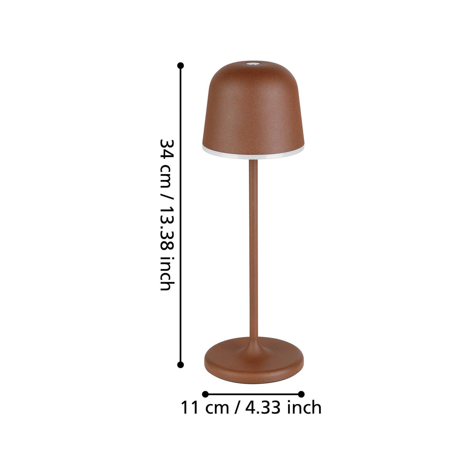 EGLO Lampa stołowa LED Mannera akumulator rdzawobrązowa
