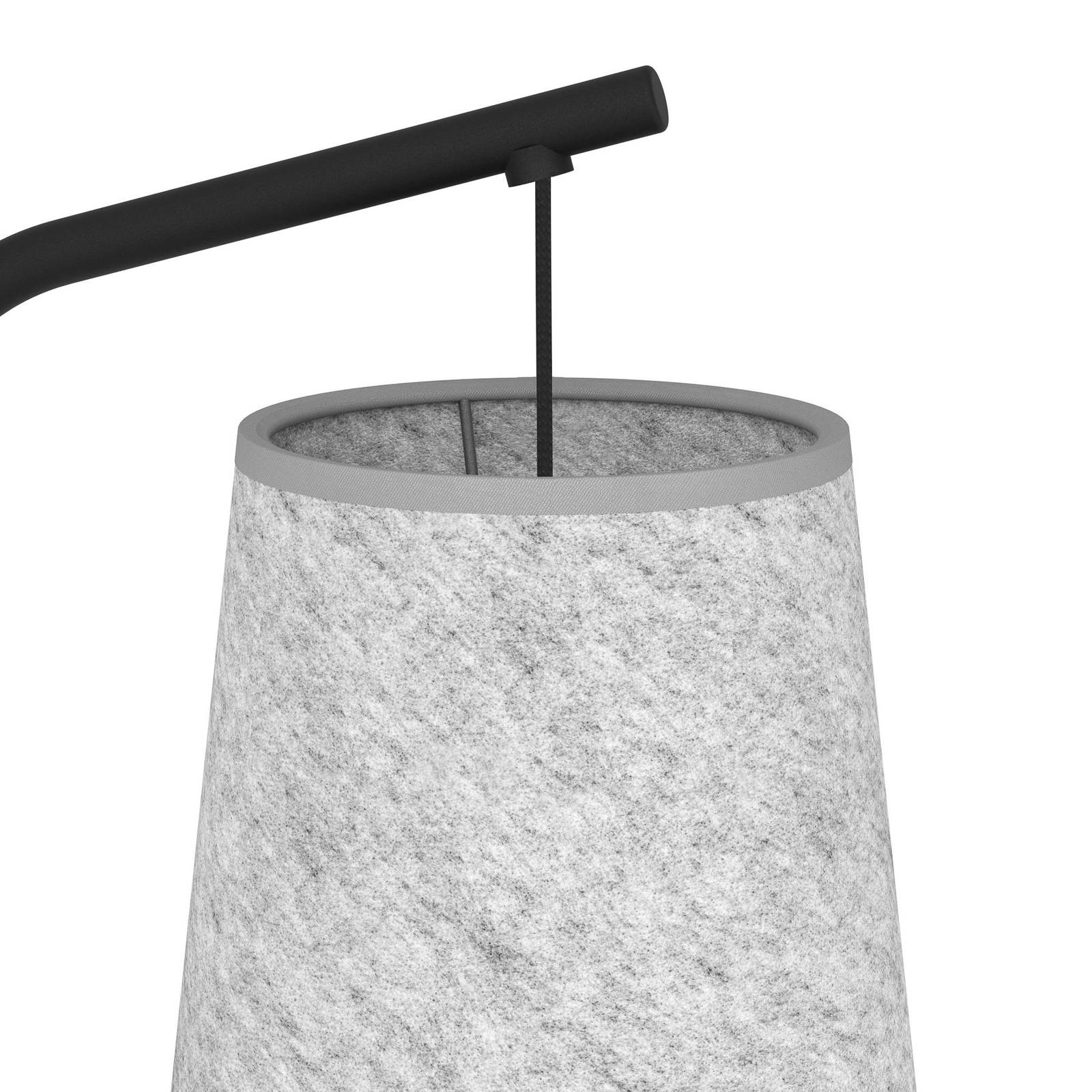 EGLO Lampa stojąca Alsager z filcowym kloszem