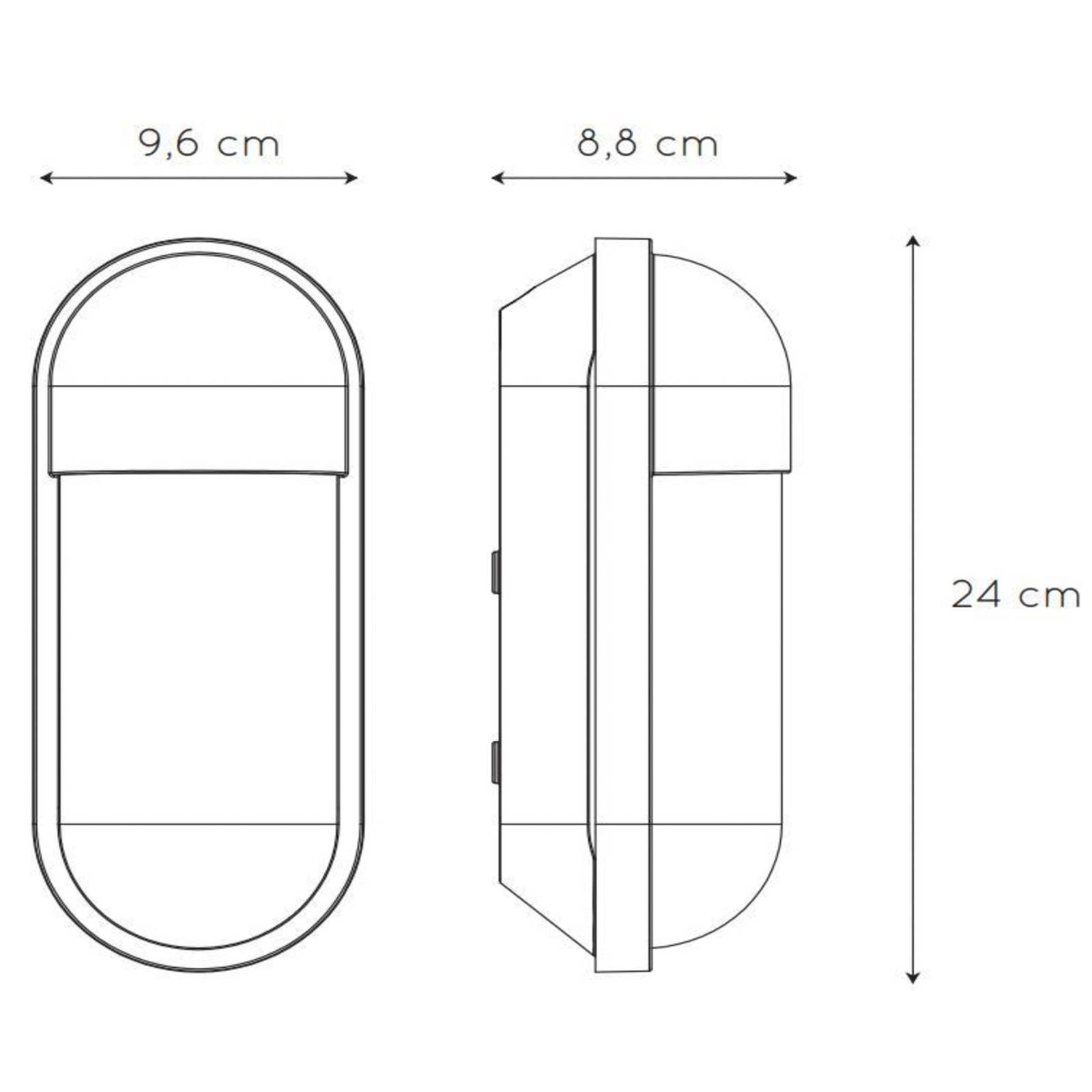 Lucide Kinkiet zewnętrzny Capsule, przezroczysty/czarny