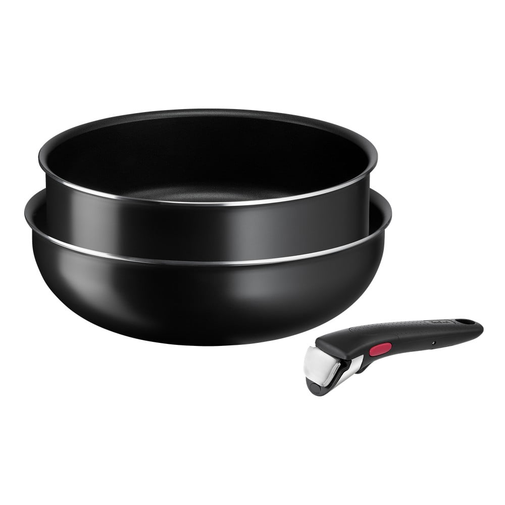 Zestaw garnków aluminiowych 3 el. Ingenio Easy Cook & Clean Black – Tefal