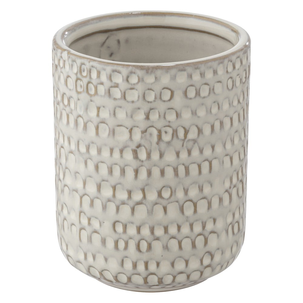 Kremowy kubek na szczoteczki do zębów ceramiczny Pergole – Wenko