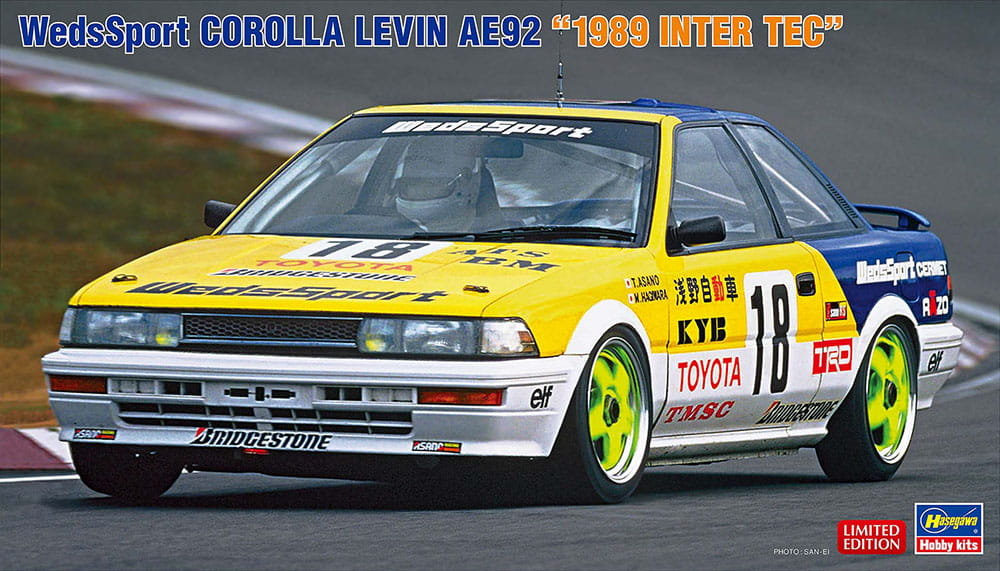 Toyota Corolla Levin AE92 WedsSport 1:24 Hasegawa 20531
