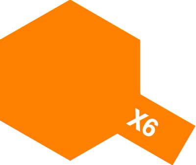 Фото - Збірна модель TAMIYA Farba akrylowa - X-6 Orange gloss / 10ml 81506 
