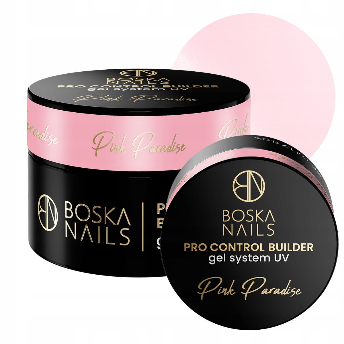 Boska Nails, Pro Control Builder Pink Paradise, Budujący Żel UV Do Paznokci, 15ml