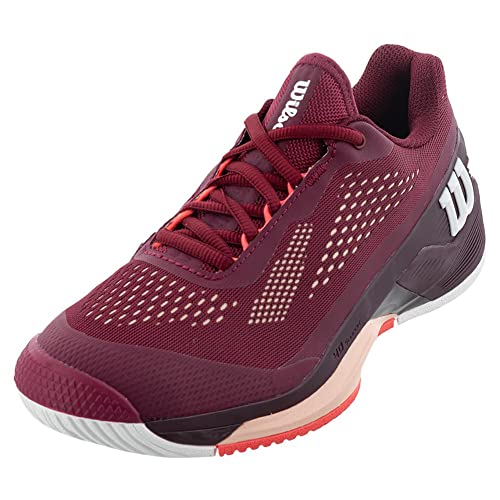 Wilson Damskie trampki Rush Pro 4.0, burak czerwony/biały/tropikalna brzoskwinia, 37 EU, Burak Czerwony Biały Tropikalny Brzoskwinia, 37 EU