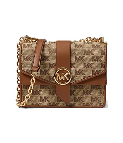 Michael Kors Greenwich SM Conv Xbody, Torba damska, Beżowy/Ebony
