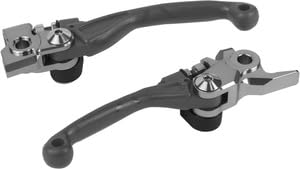 POLISPORT 8487200013 - Zestaw nietłukących uchwytów obrobionych z aluminium z dołączonymi adapterami kompatybilny z motocyklami KAWASAKI w kolorze szarym