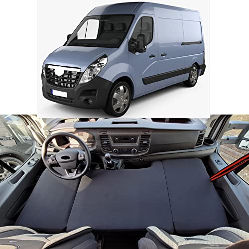 BREMER SITZBEZÜGE Łóżko kempingowe, łóżko dla kierowcy, kompatybilne z Opel Movano B od 2010, akcesoria do kampera, na kemping, akcesoria