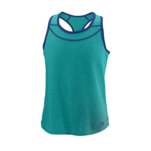 Wilson Tank Top, COMPETITION TANK II dziewczęcy top wielokolorowa Zielony/niebieski (Trop Grn/Maz Blue) M