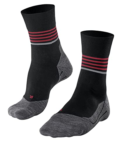 FALKE Mężczyźni Skarpety do biegania RU4 Endurance Reflect M SO Bawełna przeciw pęcherzom 1 Para, Czarny (Black 3008), 44-45