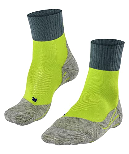 FALKE Mężczyźni Skarpety do wędrówek TK2 Explore Cool Short M SSO Oddychający I Szybkoschnący przeciw pęcherzom grube 1 Para, Zielony (Matrix 7316), 39-41