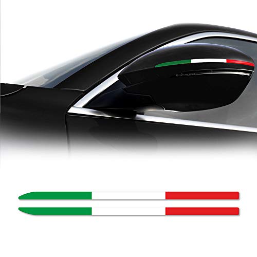 Paski samoprzylepne flaga Włochy do lusterek Alfa Romeo Stelvio
