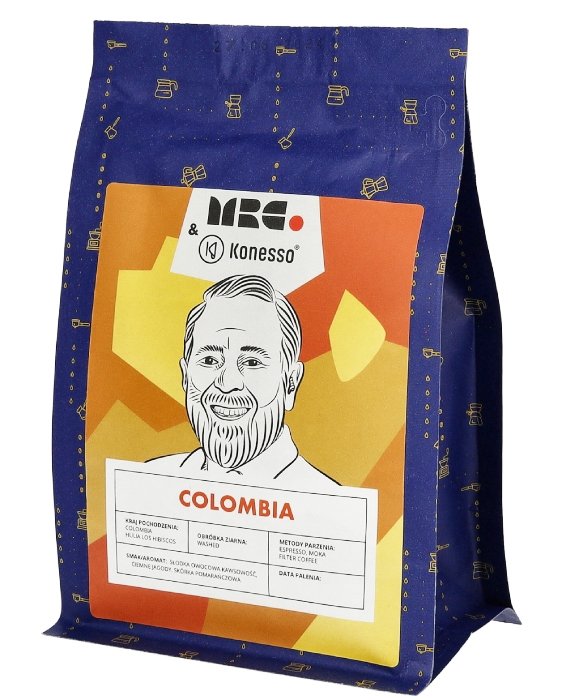 Kawa ziarnista MRC & Konesso Kolumbia Exelso Hulia Los Hibiscus 250g
