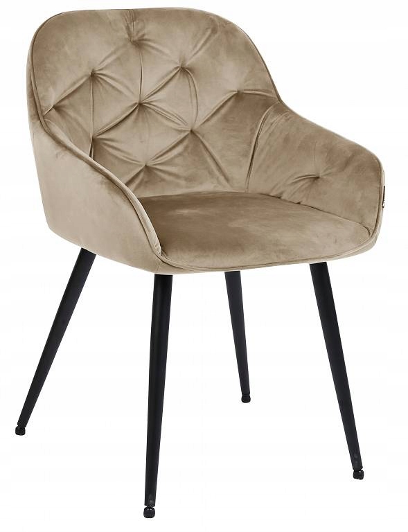 ExitoDesign Krzesło tapicerowane Loren velvet beżowy EXUDC9051G73