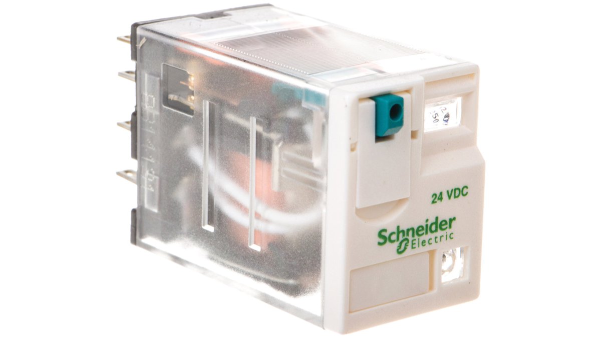 SCHNEIDER Plug-in relay 6a 4c/o with led 24dc RXM4AB2BD