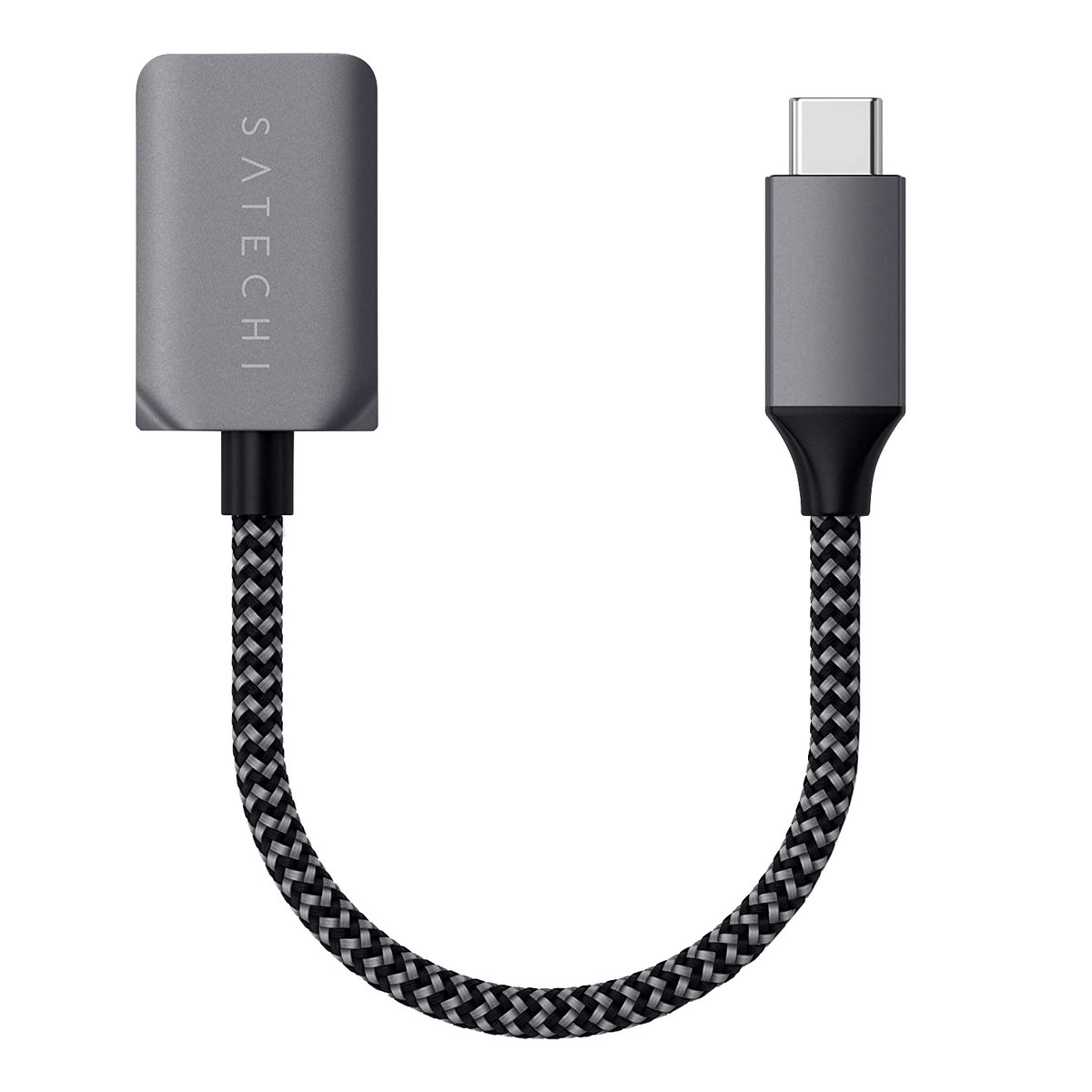 Męski adapter USB-C do żeńskiego szybkiego transferu USB 3.0 Satechi Silver
