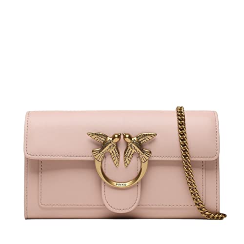 Pinko Wallet, Love One Portfel C Vitello SETA Kobieta, O81q_cipria-antyczne złoto