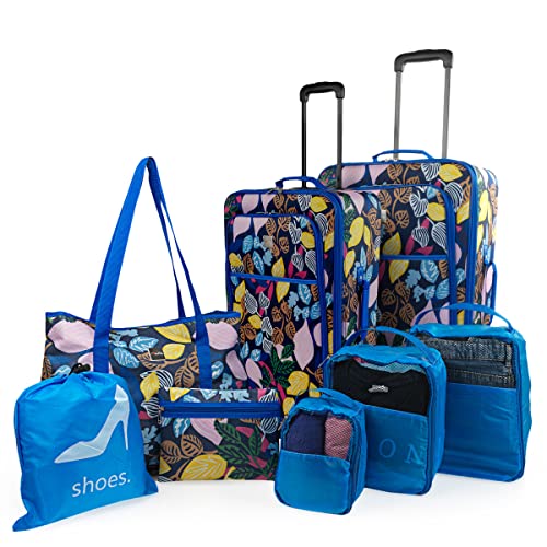 ITACA - Zestawy miękkich walizek 3-4 podwójne koła Zestawy bagażu poliestrowego EVA 3-częściowe z zamkiem szyfrowym TSA - Odporna i lekka miękka walizka z kółkami w małej kabinie, średniej i dużej