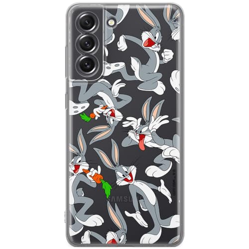 ERT GROUP etui na telefon Samsung S21 FE, case oryginalny i oficjalnie licencjonowany przez Looney Tunes, wzór Bugs 013, optymalnie dopasowane, plecki z TPU częściowo przeźroczyste